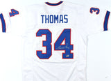 Thurman Thomas Autographed White Pro Style Jersey - Beckett W Hologram *Silver
