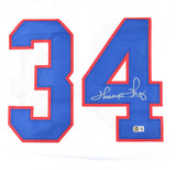 Thurman Thomas Autographed White Pro Style Jersey - Beckett W Hologram *Silver