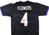 Zay Flowers Autographed Black Pro Style Jersey - Beckett W Hologram *Black