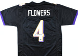 Zay Flowers Autographed Black Pro Style Jersey - Beckett W Hologram *Black
