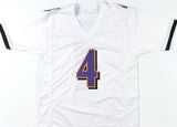 Zay Flowers Autographed White Pro Style Jersey - Beckett W Hologram *Silver