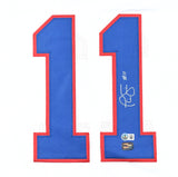 Phil Simms Autographed White Pro Style Jersey - Beckett W Hologram *Silver