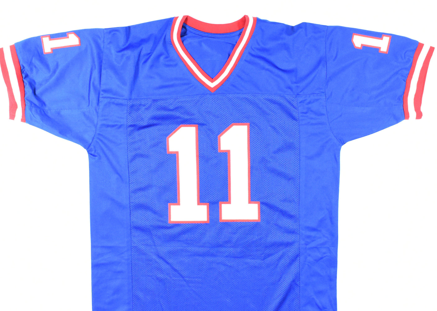 Phil Simms Autographed Blue Pro Style Jersey - Beckett W Hologram *Black