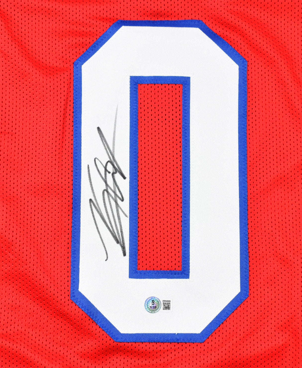 Keon Coleman Autographed Red Pro Style Jersey - Beckett W Hologram *Black