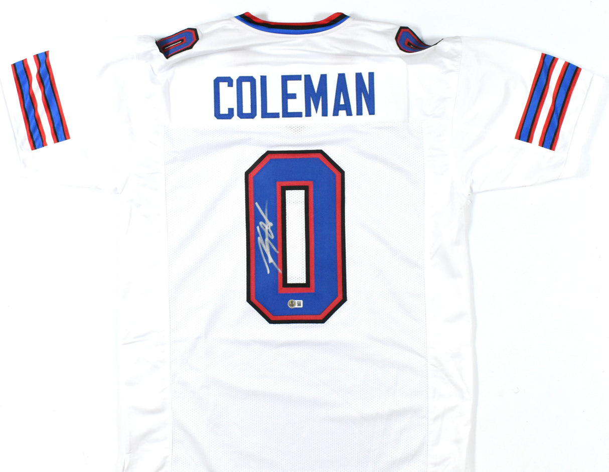 Keon Coleman Autographed White Pro Style Jersey - Beckett W Hologram *Silver