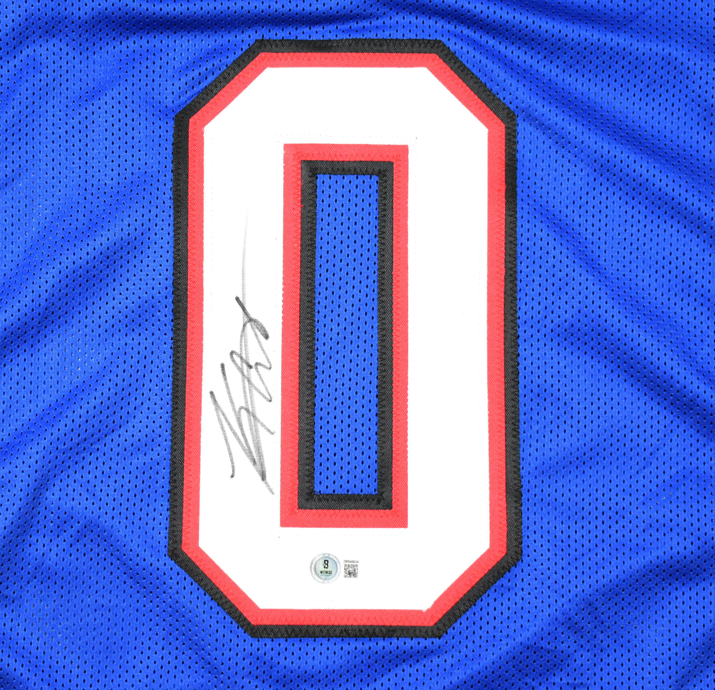 Keon Coleman Autographed Blue Pro Style Jersey - Beckett W Hologram *Black