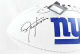 Taylor/Simms/Carson Autographed New York Giants Logo Football - Beckett W Holo