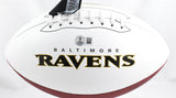 Suggs/Lewis/Reed Autographed Ravens Logo Football - Beckett W Hologram *Black