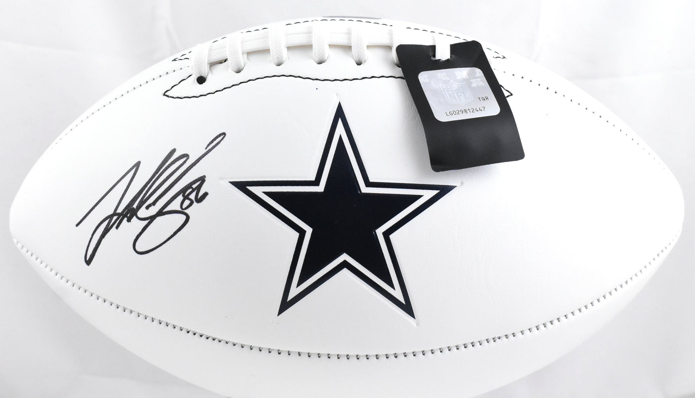 Luke Schoonmaker Autographed Dallas Cowboys Logo Football - Prova *Black