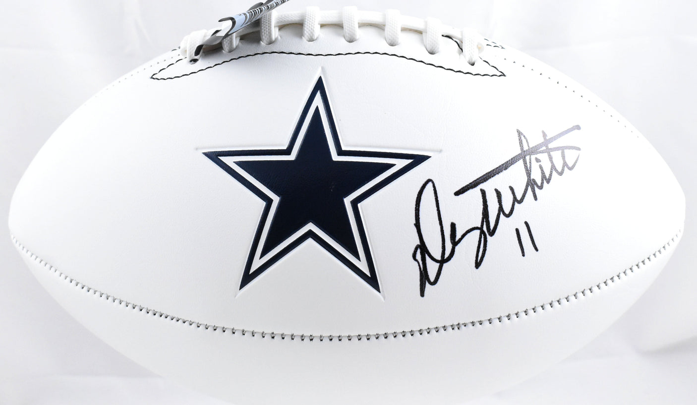 Danny White Autographed Dallas Cowboys Logo Football - Beckett W Hologram *Black