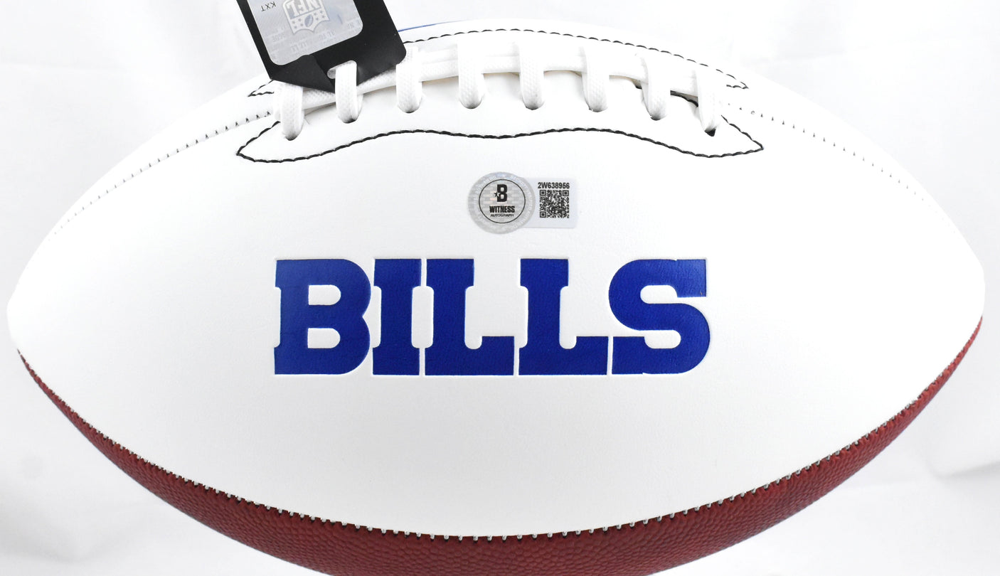 Andre Reed Autographed Buffalo Bills Logo Football HOF - Beckett W Hologram