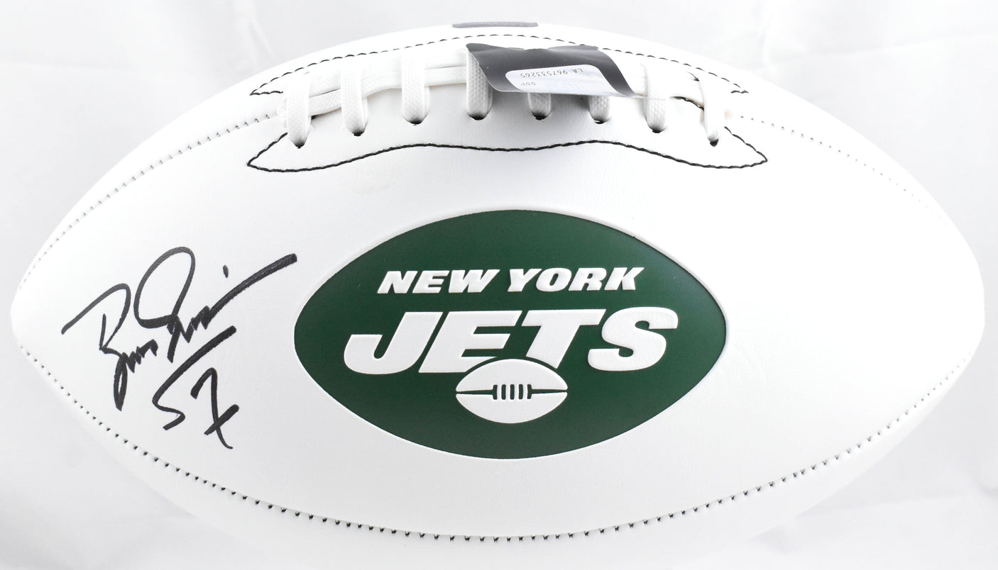 Boomer Esiason Autographed New York Jets Logo Football - Beckett W Hologram