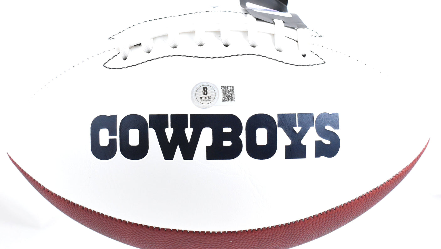 Emmitt Smith Autographed Dallas Cowboys Logo Football - Beckett W Hologram