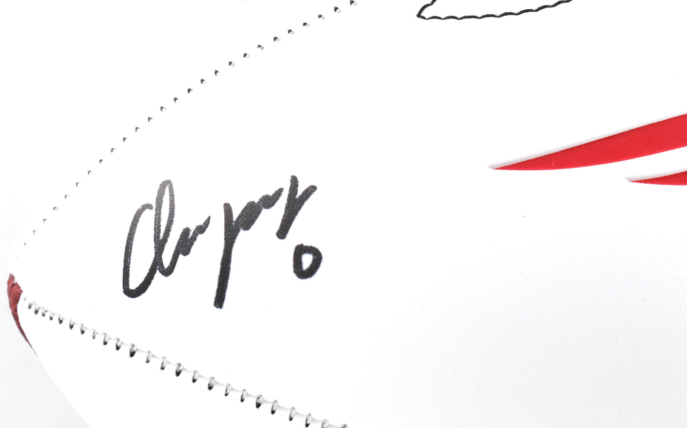 Christian Gonzalez Autographed New England Patriots Logo Football-Beckett W Holo