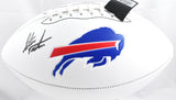 Steve Tasker Autographed Buffalo Bills Logo Football - Prova *Black