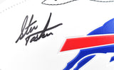 Steve Tasker Autographed Buffalo Bills Logo Football - Prova *Black