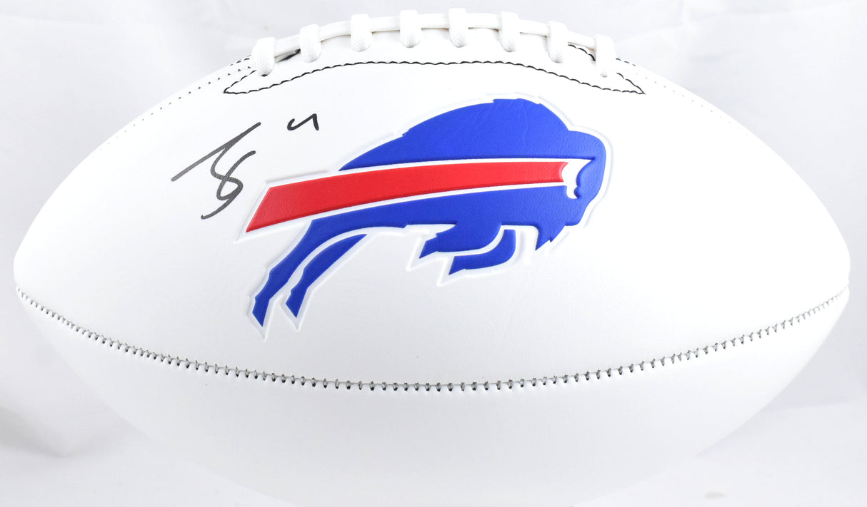 James Cook Autographed Buffalo Bills Logo Football - Beckett W Hologram *Black