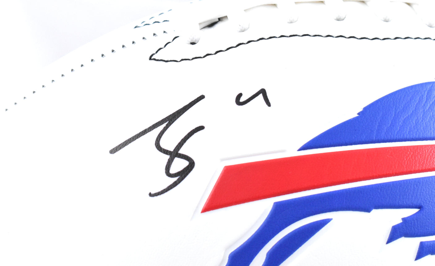 James Cook Autographed Buffalo Bills Logo Football - Beckett W Hologram *Black