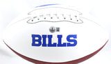 James Cook Autographed Buffalo Bills Logo Football - Beckett W Hologram *Black