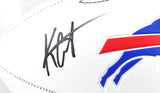 Keon Coleman Autographed Buffalo Bills Logo Football - Beckett W Hologram *Black