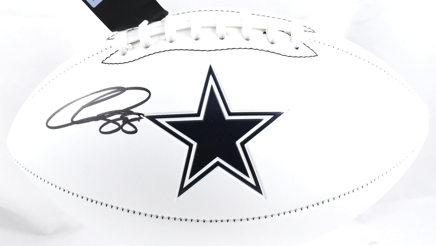 CeeDee Lamb Autographed Dallas Cowboys Logo Football - Fanatics *Black