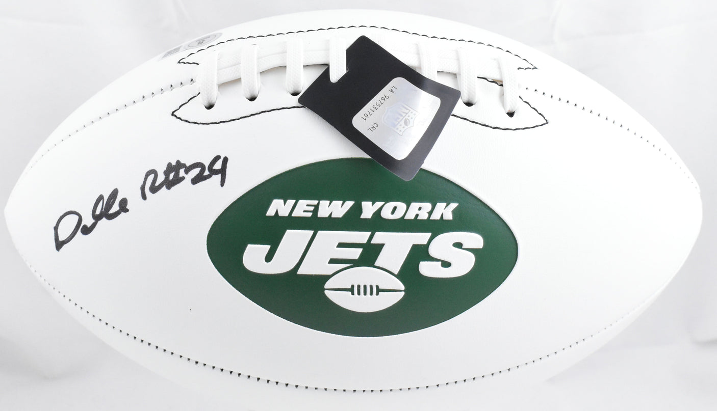 Darrelle Revis Autographed New York Jets Logo Football - Beckett W Hologram
