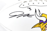 Jordan Addison Autographed Minnesota Vikings Logo Football -Beckett W Hologram