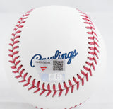 Johnny Bench Autographed Rawlings HOF OML Baseball w/HOF - Fanatics *Blue