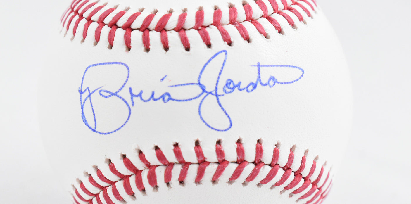 Brian Jordan Autographed Rawlings OML Baseball - Beckett W Hologram *Blue