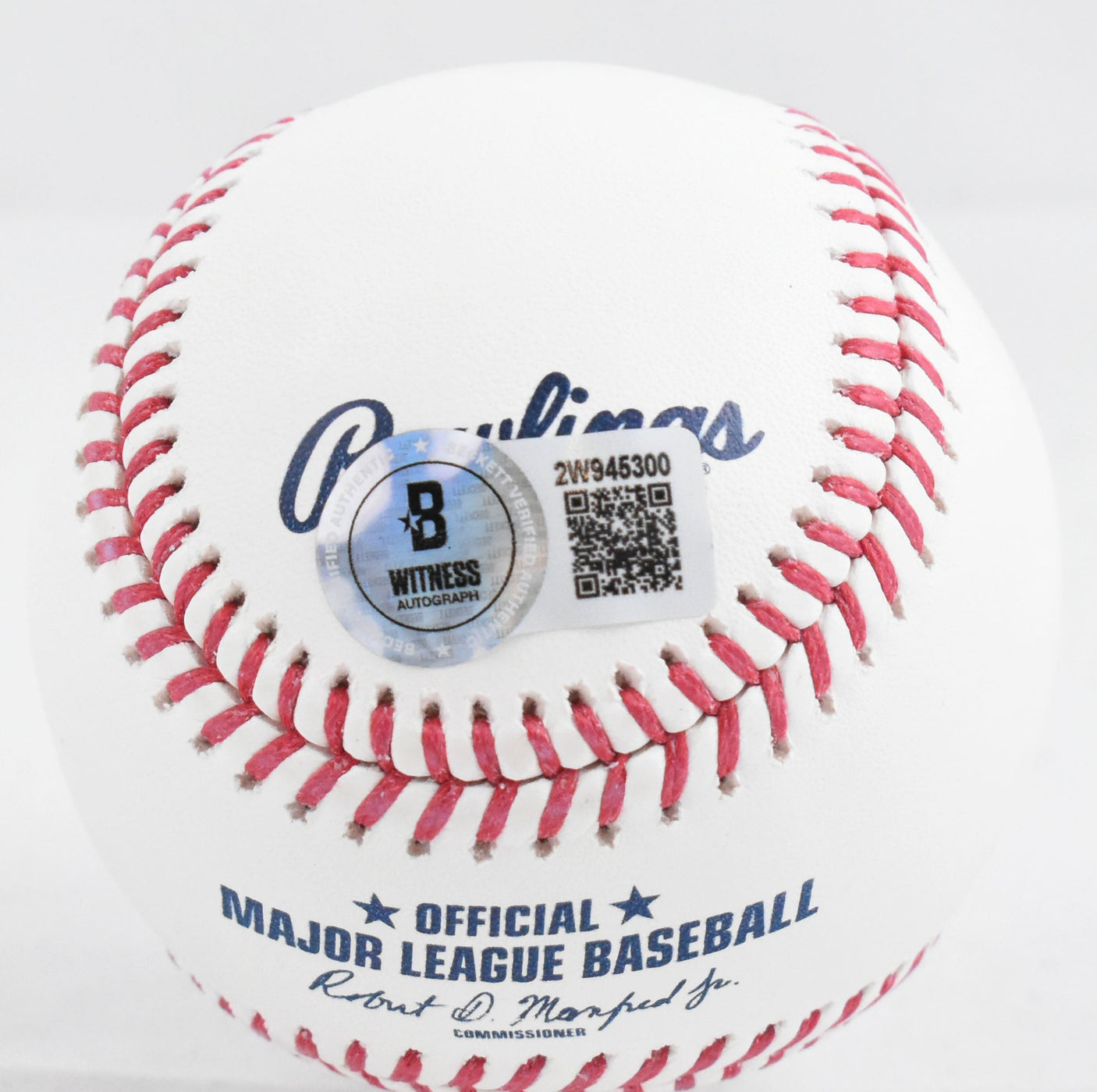David Ortiz Autographed Rawlings OML Baseball - Beckett W Hologram *Blue