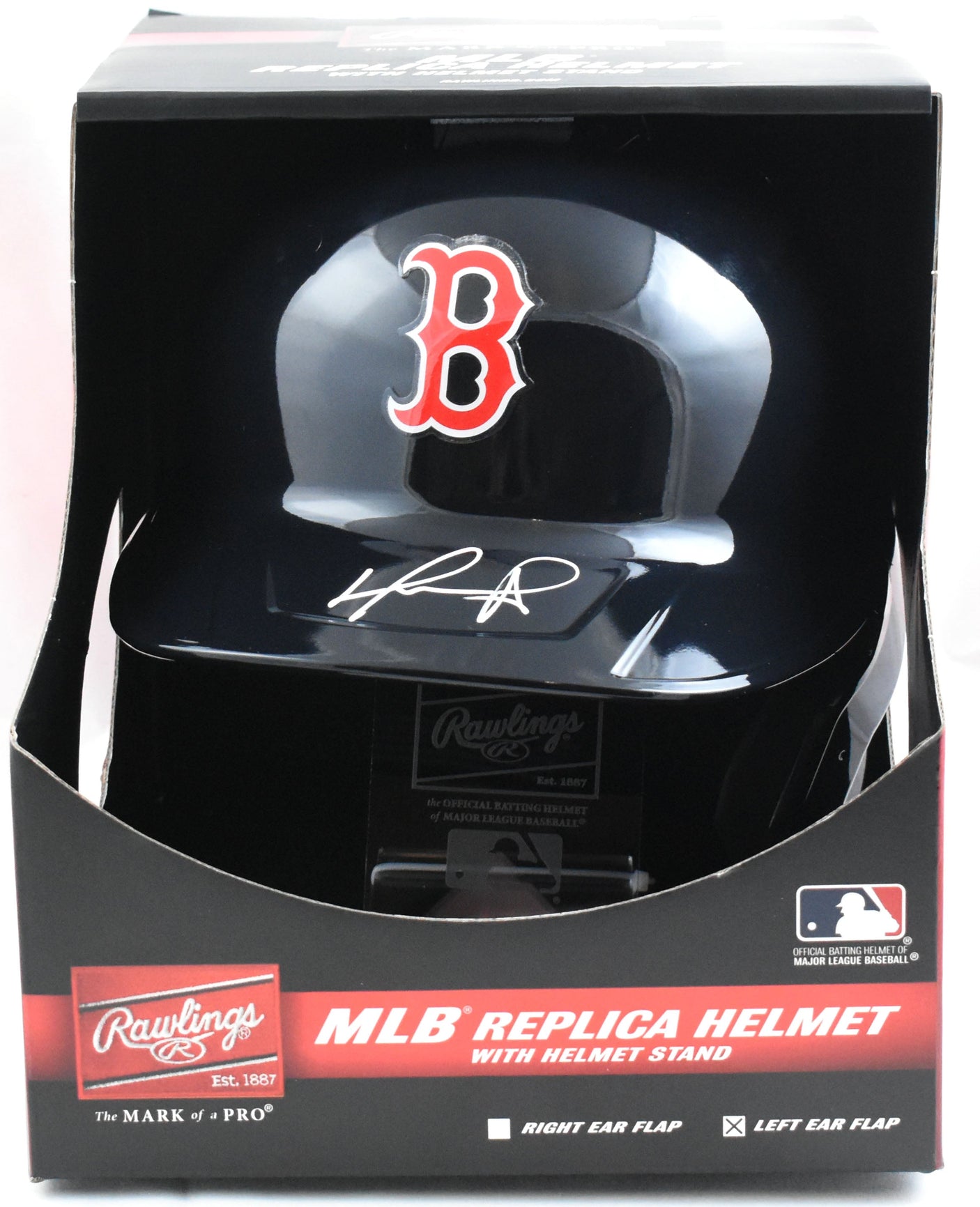 David Ortiz Autographed Boston Red Sox F/S Replica Helmet w/Stand-Beckett W Holo