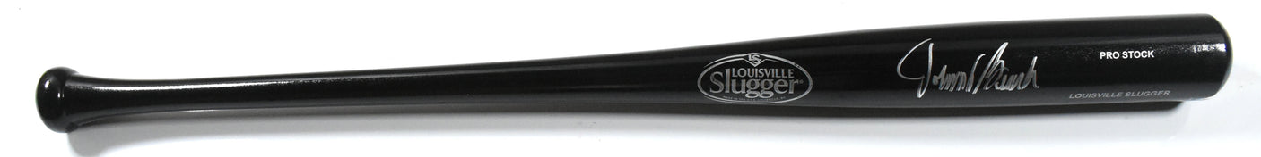 Johnny Bench Autographed Black Louisville Slugger Pro Baseball Bat - Fanatics