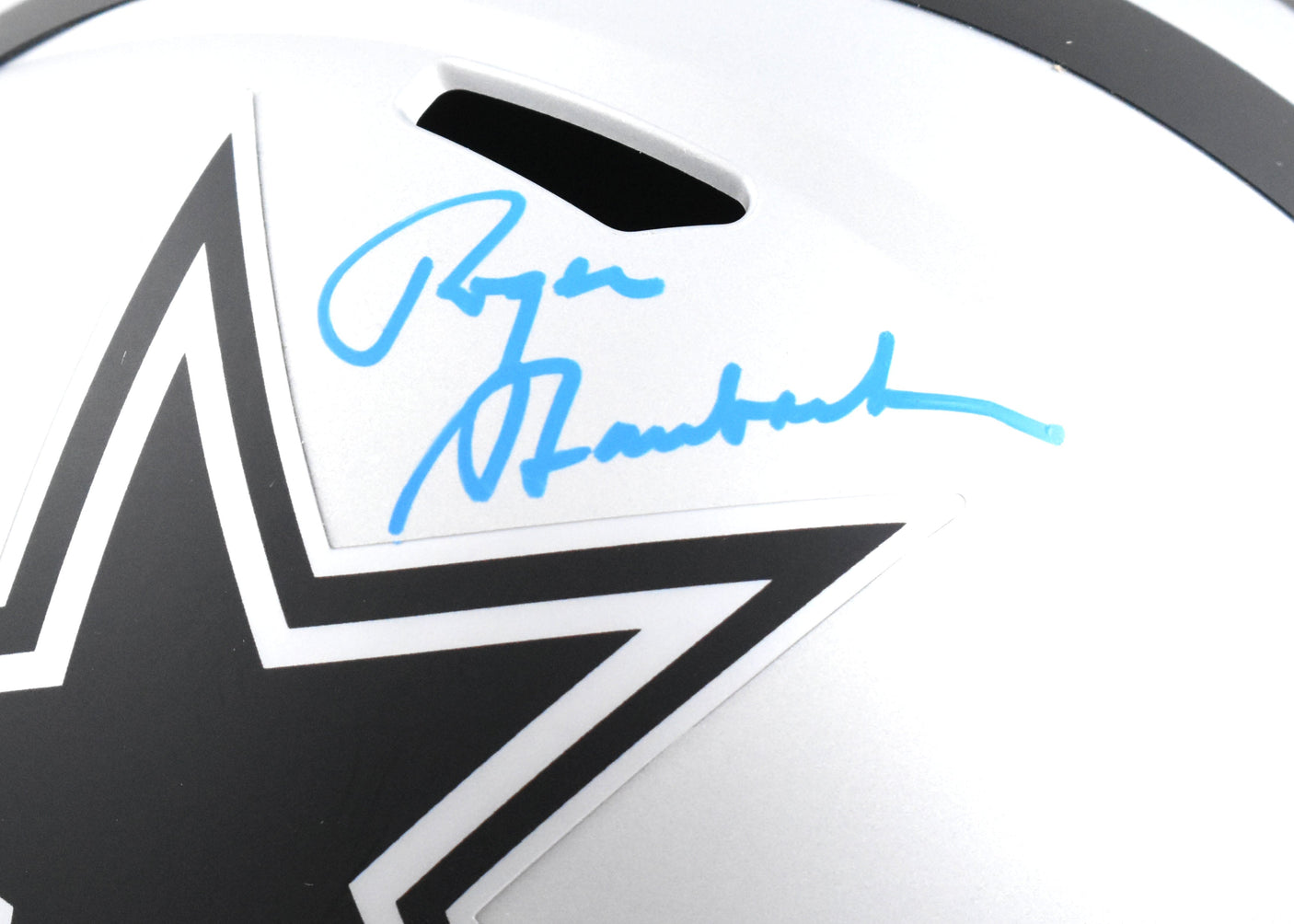 Roger Staubach Autographed Dallas Cowboys F/S Rave Speed Helmet - Beckett W Holo
