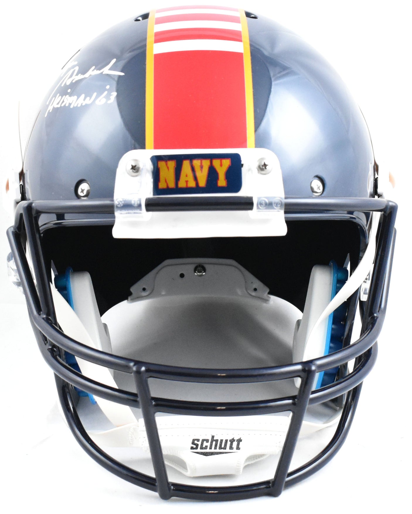 Roger Staubach Autographed NAVY F/S Schutt DTOM Helmet Heisman - Beckett W Holo