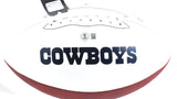 Roger Staubach Autographed Dallas Cowboys Logo Football - Beckett W Hologram