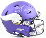 Randy Moss Signed Vikings F/S SpeedFlex Helmet Straight Cash Homie - Beckett W