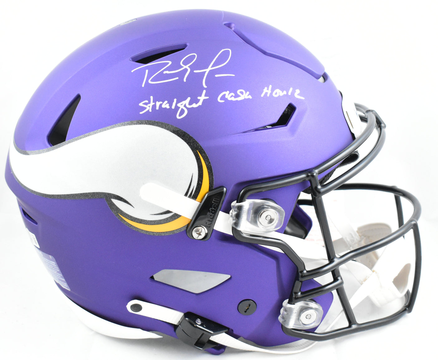 Randy Moss Signed Vikings F/S Speed Flex Helmet Straight Cash Homie - Beckett W