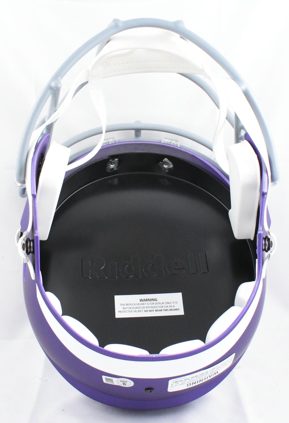 Randy Moss Signed Vikings F/S Tribute Speed Helmet Straight Cash- Beckett W Holo