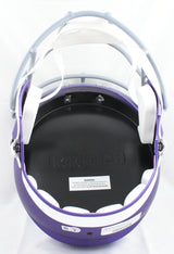 Randy Moss Signed Vikings F/S Tribute Speed Helmet Straight Cash- Beckett W Holo