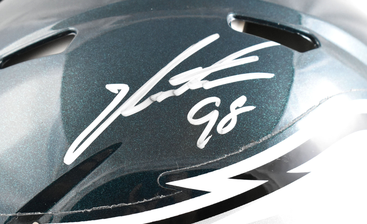 Jalen Carter Autographed Eagles F/S Speed Authentic Helmet - Beckett W Hologram