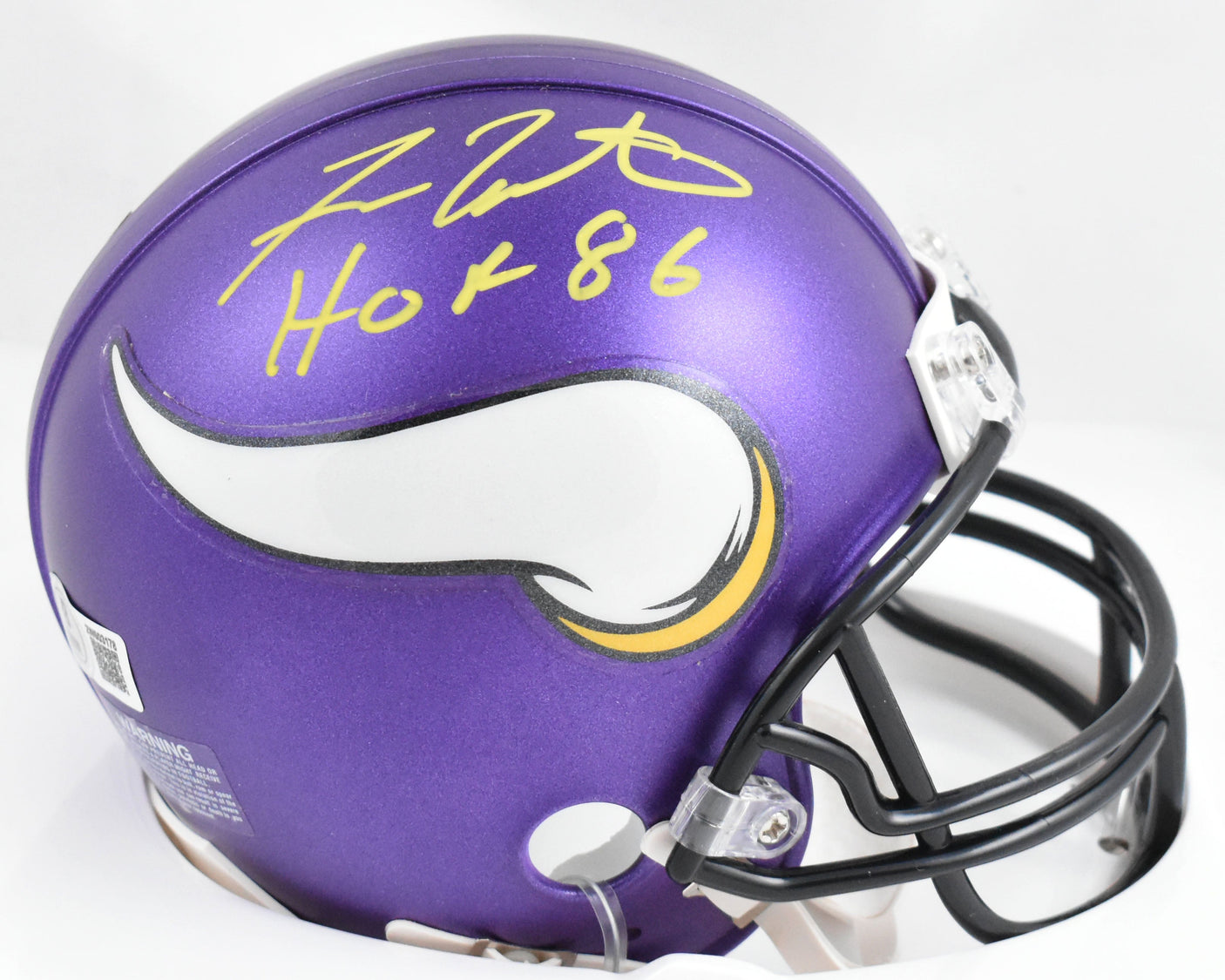 Fran Tarkenton Autographed Minnesota Vikings Mini Helmet w/HOF - Beckett W Holo
