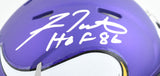 Fran Tarkenton Signed Minnesota Vikings Speed Mini Helmet w/HOF - Beckett W Holo