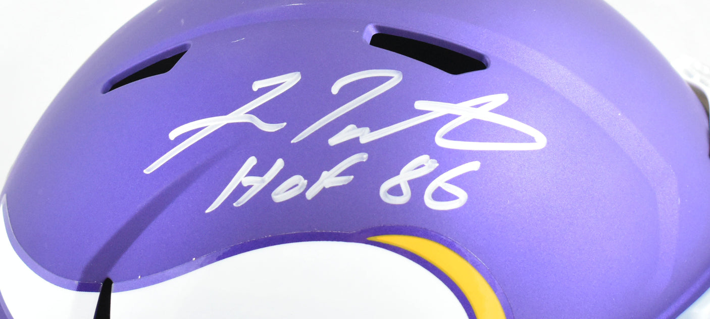 Fran Tarkenton Autographed Vikings F/S Tribute Speed Helmet w/HOF - Beckett W Holo