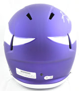 Fran Tarkenton Autographed Vikings F/S Tribute Speed Helmet w/HOF - Beckett W Holo