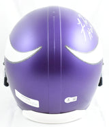 Fran Tarkenton Autographed Vikings F/S VSR4 Helmet w/HOF - Beckett W Hologram