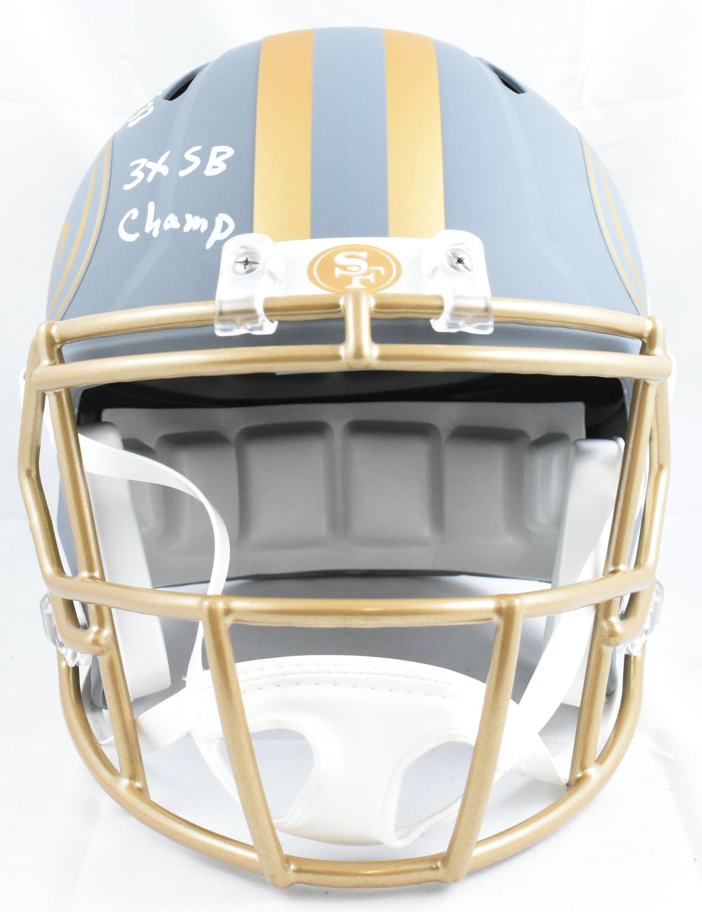 Roger Craig Autographed 49ers F/S Slate Speed Helmet w/3x SBChamp-Beckett W Holo