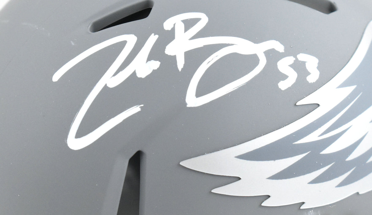 Zack Baun Autographed Eagles Slate Speed Mini Helmet - Beckett W Hologram *White