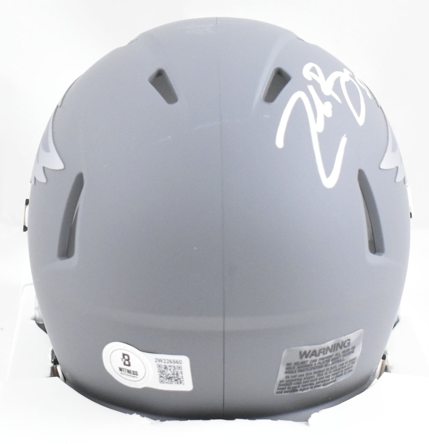 Zack Baun Autographed Eagles Slate Speed Mini Helmet - Beckett W Hologram *White