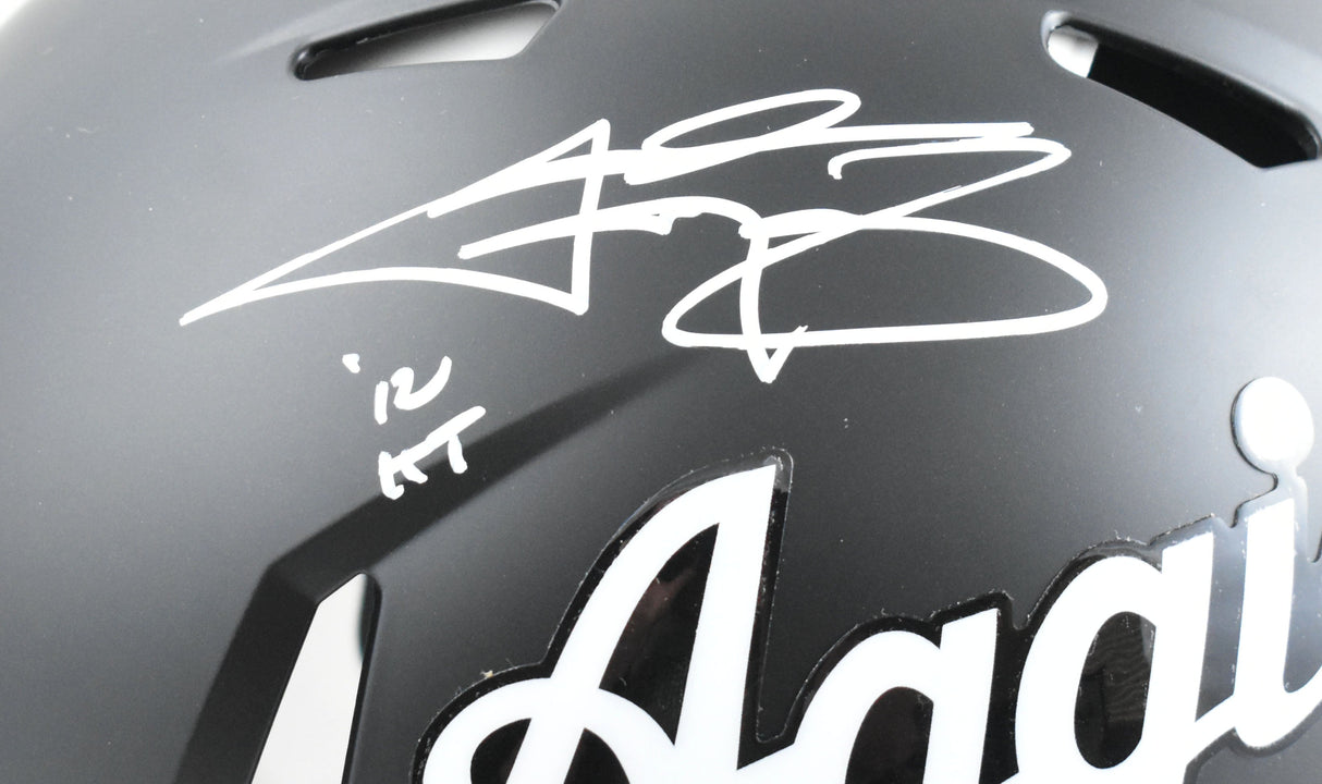 Johnny Manziel Signed Texas A&M F/S Speed Authentic Helmet w/HT - Beckett W Holo