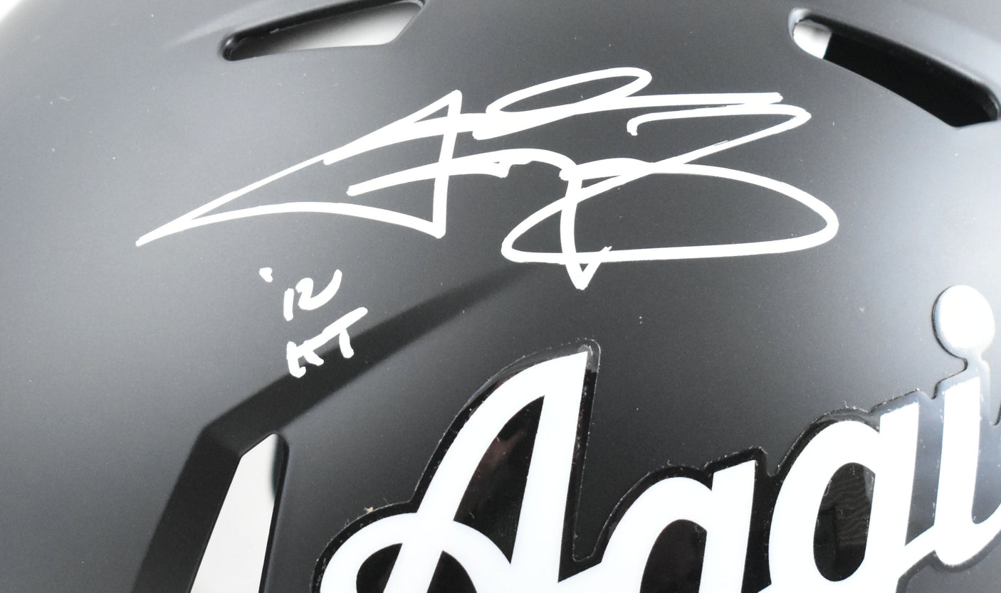 Johnny Manziel Signed Texas A&M F/S Speed Authentic Helmet w/HT - Beckett W Holo